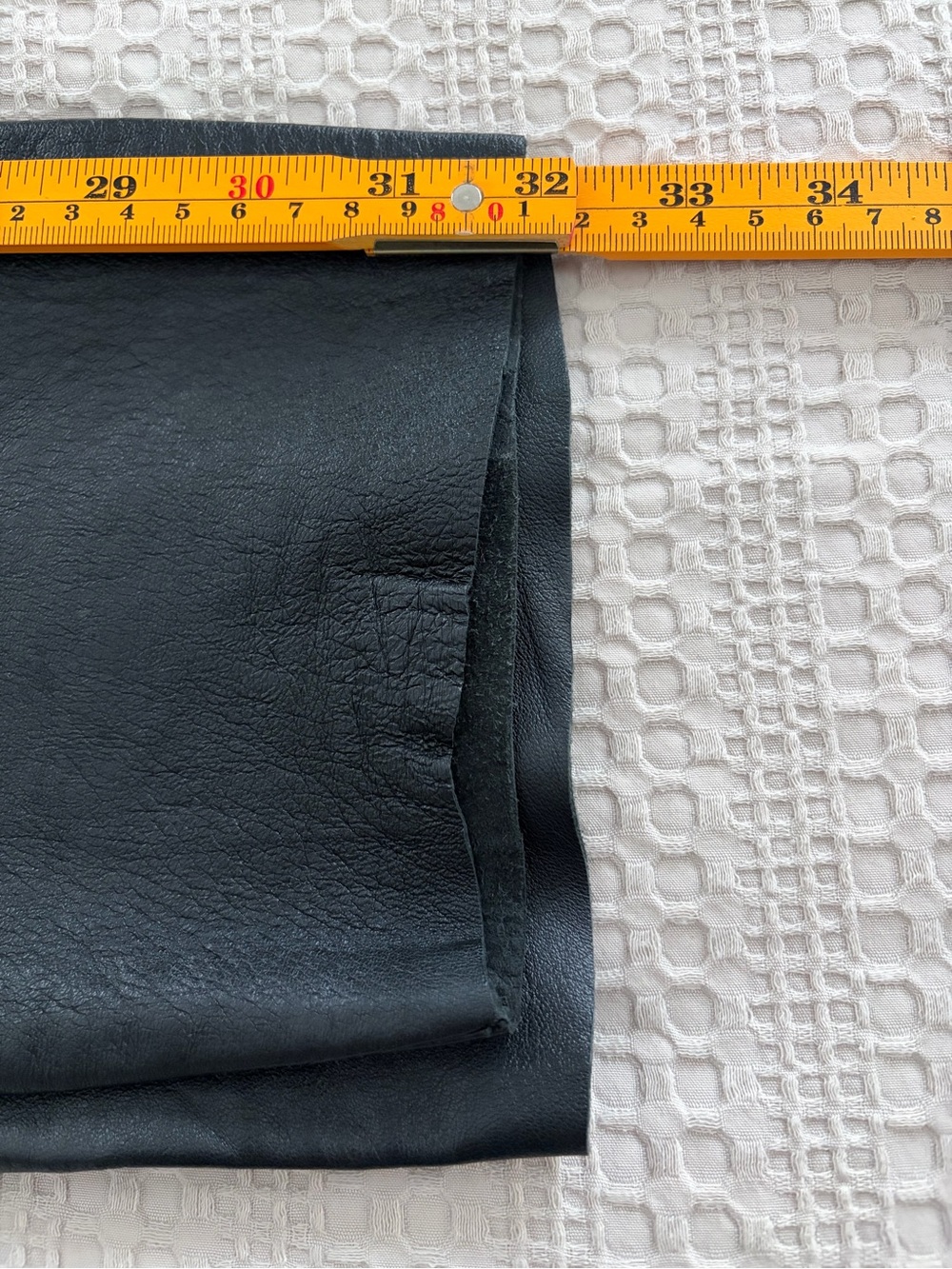 Vintage First Women's Black Genuine Leather Straight Pants Front Zip Lined 12 - Picture 9 of 12